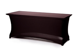buffethoes stretch zwart voor tafels van 180 x 75 cm, hoogte 73